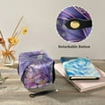 thumbnail image 4 of BZSMCE Leatehr Tissue Holders Cute Purple Butterfly Garden Pattern Tissue box, 4 of 8