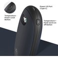 thumbnail image 2 of Calentador de manos recargable, calentador de manos eléctrico con múltiples configuraciones de calentamiento de 35 a 55 °C, banco de energía USB de 5200 mAh y pantalla digital, ideal para rayuds y caminatas esquí esquí Gafas de esquí, 2 of 4