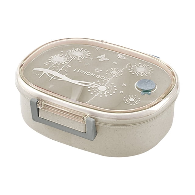Bento Lunch Box Adult Microwaveable with Mobile Phone Holder 17.5 cm x 14 cm x 6.5 cm Barley Fiber Construction