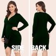 thumbnail image 3 of POSESHE Women's Deep V-Neck Plus Size Dress, Sexy Bodycon Wrap Dress, 3 of 6