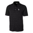 thumbnail image 2 of Men's Cutter & Buck Heathered Black Los Angeles Dodgers Advantage Space Dye Tri-Blend Polo, 2 of 3