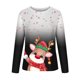 thumbnail image 4 of Puntoco - Camiseta de manga larga con cuello redondo y estampado de ciervos en 3D para mujer Puntoco Puntoco-5500, 4 of 5