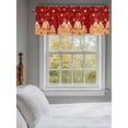 thumbnail image 3 of Christmas Valances for Windows Candy Gingerbread House Snow Red Backdrop Rod Pocket Curtains Valance Short Window Treatment Drapes for Living Room, Bedroom Bathroom 42"&nbsp;W x 12" L, 3 of 5