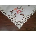 thumbnail image 3 of Doily Boutique Tablecloth or Table Topper Square Embroidered with Hummingbirds on Ivory Fabric, Size 34 inches, 3 of 6