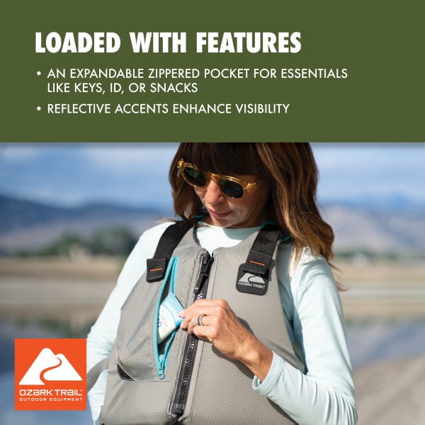 Ozark Trail Adult Unisex Paddle Vest with 1 Pocket, Oversized