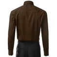 thumbnail image 3 of Berlioni Italy Men's Long Sleeve Solid Premium Dress Shirt, 3 of 4