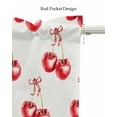 thumbnail image 5 of Cherry Farmhouse Kitchen Valances for Windows Farmhouse Linen Window Valance Curtain for Living Room Window Treatment Spring Summer Fruit Watercolor Valance Rod Pocket Topper Drape, 42 x 12 Inch, 5 of 6