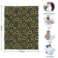 thumbnail image 4 of Black Sunflower Leaf Pattern Blanket,Comfortable Soft Flannel Throw Blanket,All Season,Warm Lightweight Blankets for Sofa Bed Couch Living Room Chair,30"x40", 4 of 4