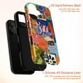 thumbnail image 4 of Abstract Collage Art Phone Case, Tribal Horse & Sea Creature Patchwork Design, Protective Cover for iPhone 17 16 15 14 13 12 11 Pro Max Mini, 4 of 6