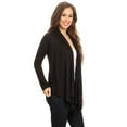 thumbnail image 3 of Women's Solid Open Front Long Sleeve Lightweight Soft Basic Sweater Cardigan, 3 of 4