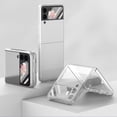 thumbnail image 2 of MonsDirect for 6.7 inch Samsung Galaxy Z Flip 3 5G Case 2021, Slim Hard PC Back Anti-Drop Shockproof Full Coverage with Rear screen Lens Protector Cover for Samsung Galaxy Z Flip 3, Clear, 2 of 2