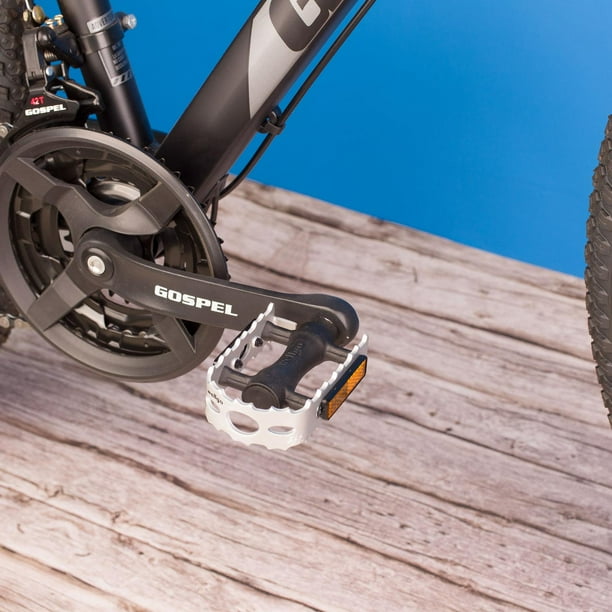 Pedales para bicicleta 9/16 MTB aluminio plata plateado Bodega