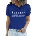 thumbnail image 2 of LSLJS Women's Funny Printed Pattern Casual Fashion Soild Color Short Sleeve Tops Blouse, 2 of 6
