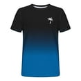 thumbnail image 4 of Camisas de Manga Larga para Hombres Imprimir Casual Cuello Redondo Blusa de Manga Corta, Camisas de Lino para Hombres, 4 of 9