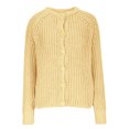 thumbnail image 4 of Women Cropped Cardigan Sweater Cable Knit V-Neck Button Jackets Long Sleeve Open Front Cardigans, 4 of 6