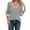 Grey, variant on TIANZEN Plus Size Casual Tunic Top Long Sleeve Solid Color Contrast Trim Blouse For Fall Winter Seasons Comfortable Flowy Loose Fit Shirt With Fashionable Collar Design Top for Women Summer