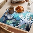 thumbnail image 3 of Coastal Ocean Placemats Set of 8 Summer Vintage Colorful Coral Place Mats Indoor Wipeable Table Mats Washable Cloth Dining Table Placemats for Kitchen Holiday Party Home Decor 13x19 Inch, 3 of 9