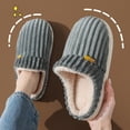 thumbnail image 4 of Zapatillas de algodón para hombre, parejas, interior, hogar, cálido, hogar, confinamiento en casa, zapatillas de lana, mujer, invierno, 4 of 5