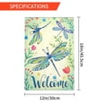 thumbnail image 3 of JOOCAR Spring Summer Welcome Quote Dragonfly Flower Rustic Farmhouse Garden Flag, Yard Flag, 3 of 7