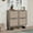 DARK GREY + Particle Board, variant on Narrow Shoe Cabinet for Small Entryway, 4 Door Freestanding Shoe Storage with Double-Layer Shelves, DARK GREY Particle Board, 41.34 x 9.45 x 35.83 inches