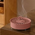 thumbnail image 3 of Mupvlun Mosquito Coil Tray - Portable Metal Incense Burner Coil Holder for Indoor & Outdoor Use, Hollow Mesh Lid for Safety Pink, 3 of 5