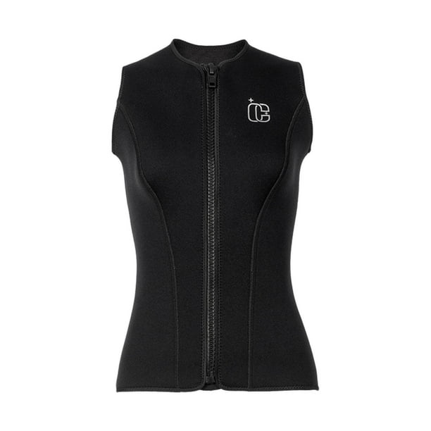 Chaleco de neopreno para mujer, top de surf, traje de baño de secado rápido, elegante, con cremallera M