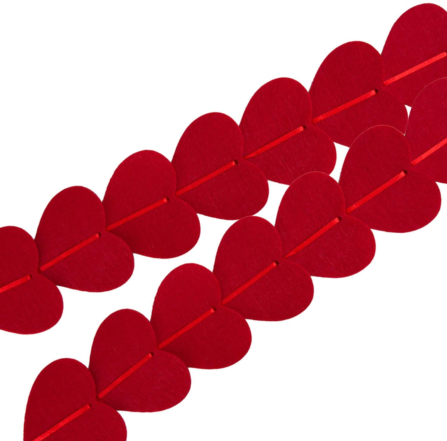 Guirlande Cœurs Rouges Saint-Valentin HOWAF - 6 Suspensions Romantiques 1,5m Pour Fête Amour