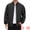 Black, variant on Men's Solid Lightweight Stand Collar Windbreaker Bomber Jacket L Navy Blue