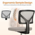 thumbnail image 4 of EBQOSK Armless Drafting Chair Basics Rolling Desk Chair, Ergonomic Desk Chairs, Rolling Bar Stools Chairs Breathable Mesh for Home Bedroom Study Student Height Adjustable Gray, 4 of 7