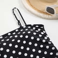 thumbnail image 5 of Virmaxy Women's Polka Dot Printed One-piece Swimsuit Fashion Halter Side Drawstring Swimwear with Bust Pads and No Steel Support for Pool Party Black-3 S, 5 of 7