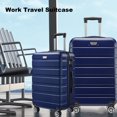 thumbnail image 2 of 3-Piece Suitcase Set Large Capacity Durable ABS Material with Multi-Directional Wheels for Travel, 2 of 10