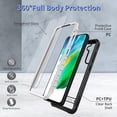 thumbnail image 6 of ExoGuard For Samsung Galaxy S21 FE Case,Clear Hard Back Full Body Case with Screen Protector (Black), 6 of 7
