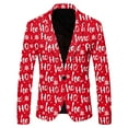 thumbnail image 2 of FAOWME Men's Christmas Suit Jacket Long Sleeved Lapel Buttons Snowflake Printed Fashion Comfortable Coats Tops For Casual Daily Wear Red Xxxl, 2 of 5