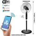 thumbnail image 2 of Technical Pro WIFI Enabled 16 Inch Standing Fan with Oscillating Feature, Voice Control and Smart Home App (Black), 2 of 7