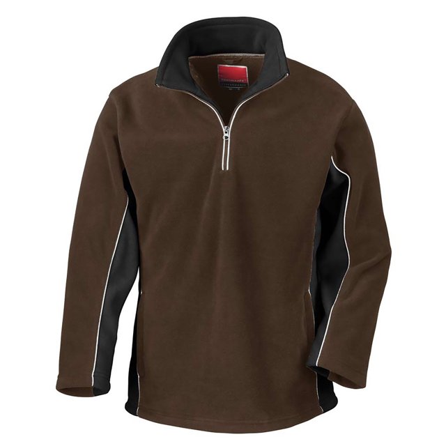 Result - Forro polar transpirable cortavientos anti-bolas Modelo Tech3 Sport hombre caballero (Coffee/Negro)