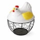 thumbnail image 4 of Cesta para almacenar huevos, soporte para huevos frescos con tapa, cesta rústica para huevos de , contenedor para frutas y encimeras. Tapa amarilla, 4 of 8