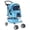 Blue, variant on BORGEBY 4-Wheel Pet Stroller, Dog Cat Stroller Travel Folding Carrier with Removable Lining and Cup Holder, for Small Medium-Sized Dogs & Cats(Pink)