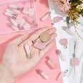 thumbnail image 3 of 24Pcs 2 Styles Natural Rose Quartz Pendants with Stainless Steel Snap On Bails Faceted Bullet Gemstone Pendant Quartz, 3 of 8