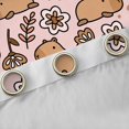 thumbnail image 4 of Castle Fairy Kawaii Capybara Black Out Curtains,Flowers Curtains Pack of 2 (42x63 Each), 4 of 6
