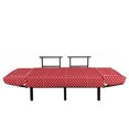 thumbnail image 3 of Retro Futon Couch, Vintage Polka Dots Big Plain Circular Round Forms Nostalgic Girlish Art Design, Daybed with Metal Frame Upholstered Sofa for Living Dorm, Loveseat, Red, by Ambesonne, 3 of 4