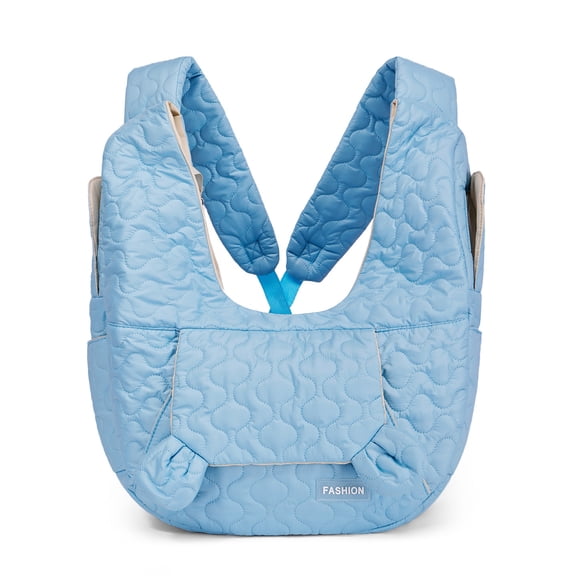 Extra Large Dog Sling Carrier, Winter Warm Pet Sling Bag with Cotton Lining, Waterproof Breathable Padded Shoulder Puppy Carrier for Small & Medium Dogs, Hands-Free Travel Pet Carry Pouch