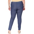 thumbnail image 4 of Women's Plus Size Casual Comfy Slim Pocket Jeggings Jeans Pants with Button, 4 of 6