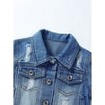 thumbnail image 5 of Vintage Casual Loose Simple Style Baby Boys' Blue Denim Jacket, 5 of 5