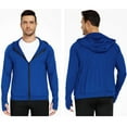 thumbnail image 5 of LNWUY Mens Sweatshirts Full Zip Lightweight Solid Color Casual High-Elastic Sporty Jacket Hoodie Sweatshirt with Thumbhole Blue XXL, 5 of 5
