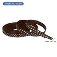 thumbnail image 2 of Uxcell Grosgrain Ribbons with White Dots Ribbon Bow Decoration Crafts Gift Wrapping Wedding Dark Brown 10 Yards 3/8 Inch, 2 of 7