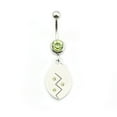 thumbnail image 3 of Belly Button Ring with Drop Dangle and Cubic Zirconia Stone 14g, 3 of 6