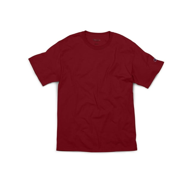 Champion Mens Short Sleeve Ring Spun T-Shirt, XL, True Cardinal