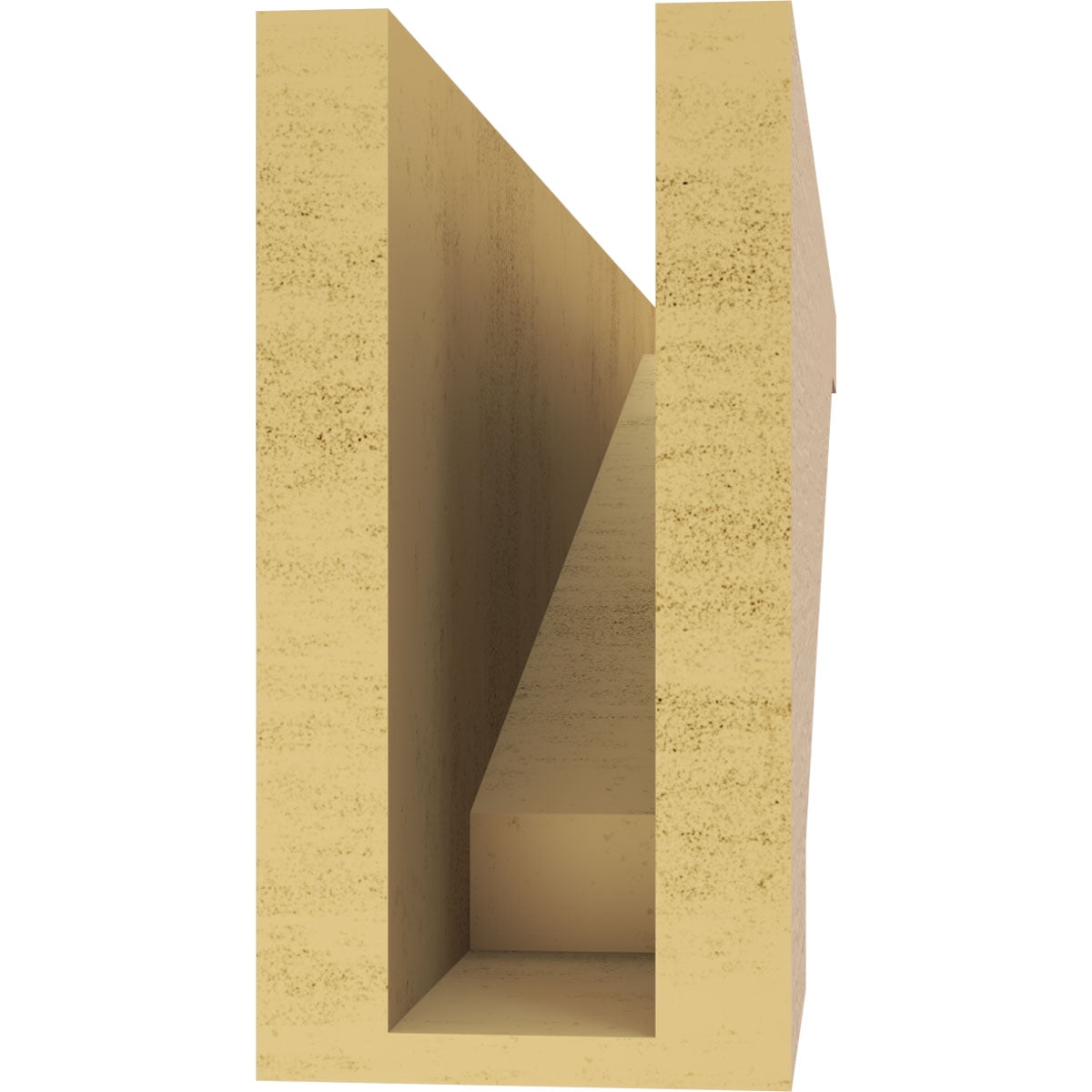 4"W x 24"D x 8"H Thin Burlington Rough Cedar Woodgrain TimberThane Corbel, Primed Tan