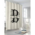 thumbnail image 3 of Letter B Standard Shower Curtain Set, Waterproof Shower Curtains for Bathroom, Monogram Words Washable Fabric Cloth Bath Curtain for Bathtub Decoration with Hooks 72x72 Inches, 3 of 6