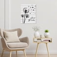 thumbnail image 4 of Black Dandelion Butterfly Wall Art Country Botanical Pictures Wall Decor Inspirational Quotes Canvas Wall Art Decor for Bathroom Bedroom Living Room Home Decoration Framed Ready to Hang,12x16inch, 4 of 5